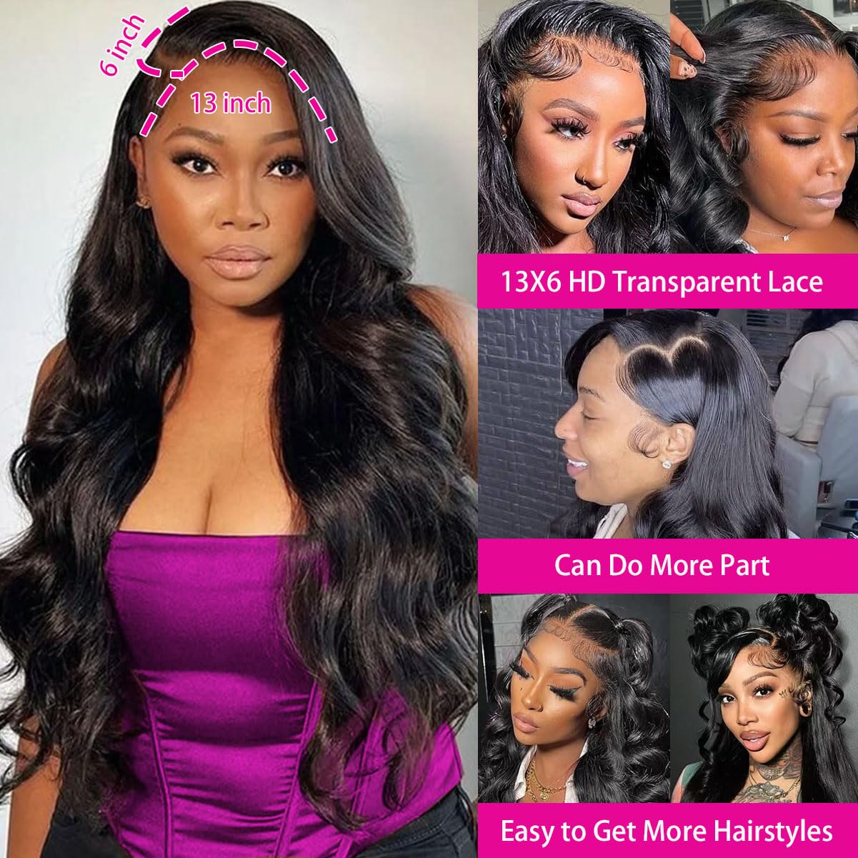 KXBKXB body wave human hair with 220% density for voluminous movement