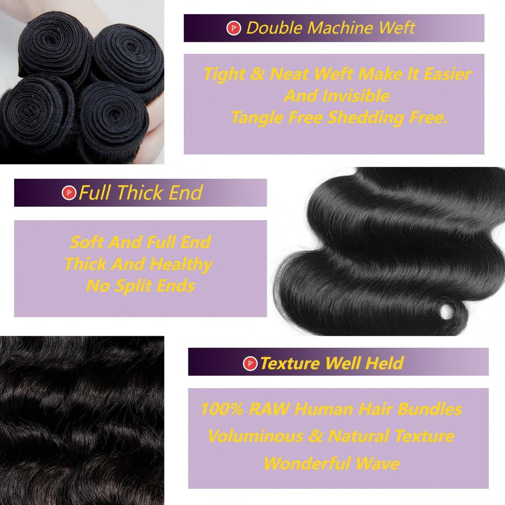 KXRO 18-inch body wave bundle reveals natural shine and fullness for versatile styling