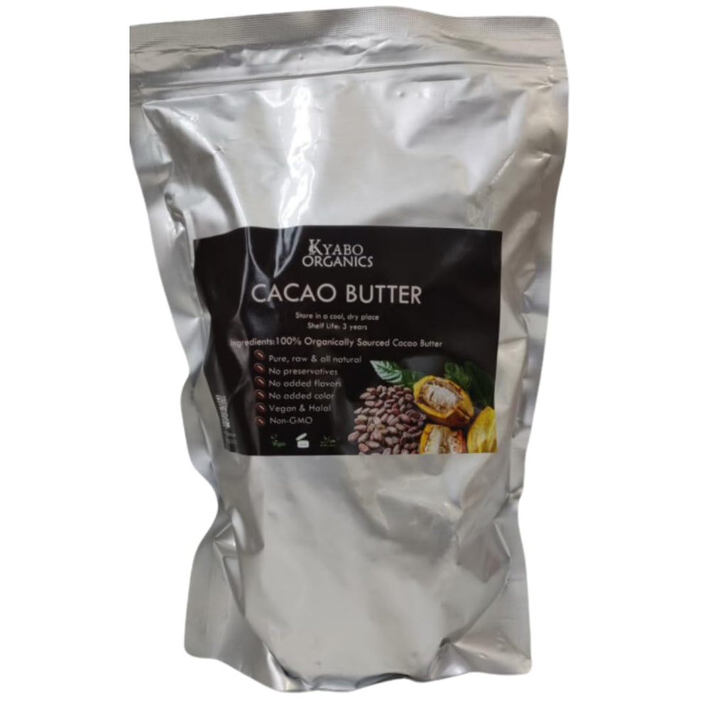 Kyabo Manteca de cacao orgánica muestra textura sedosa para piel suave