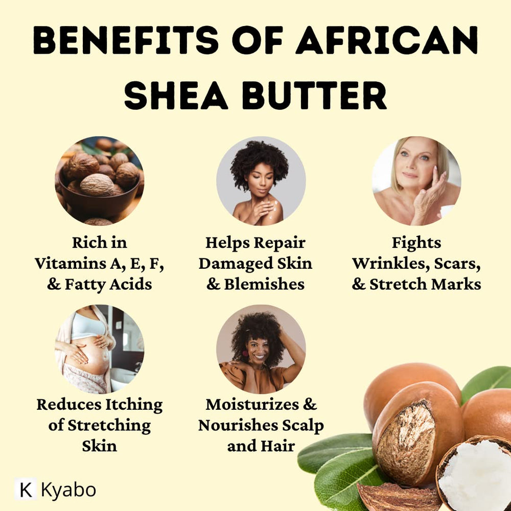 Kyabo Shea Butter melting on skin demonstrates quick absorption and hydration.
