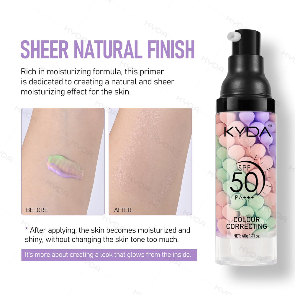 KYDA primer SPF 50 PA+++ offers broad-spectrum sun protection for daily wear.
