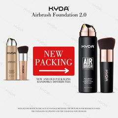 KYDA AirBrush Foundation Spray nozzle detail shows fine mist for smooth, even application.