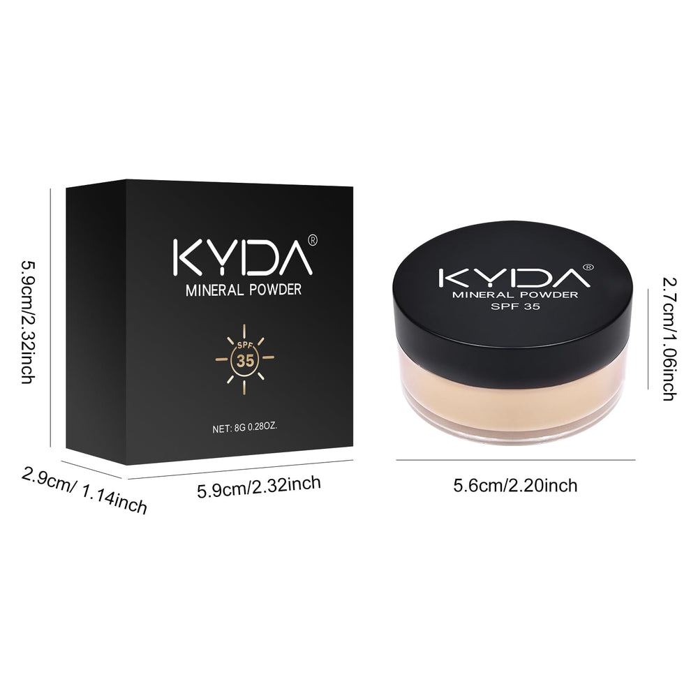 KYDA Mineral Powder Foundation buildable-coverage on the go with a natural look