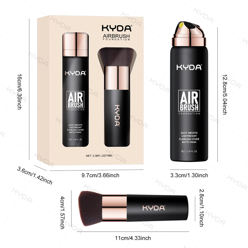 KYDA Puff or brush blending for smooth, even results.