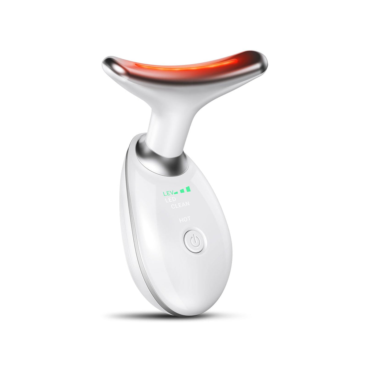 KYOTTANI neck and face massager showing three vibration modes for facial sculpting