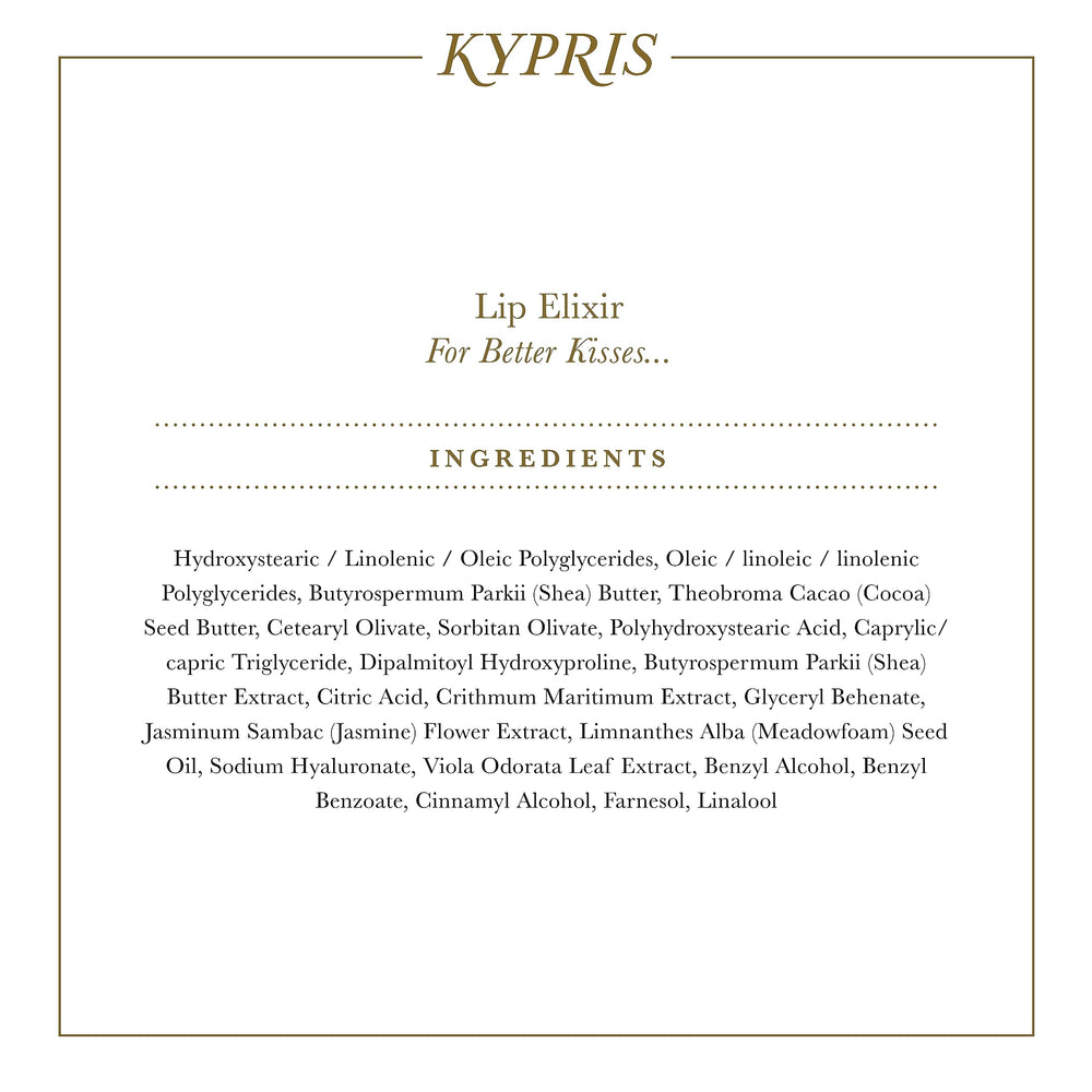 KYPRIS Lip Elixir Balm jasmine aroma close-up.