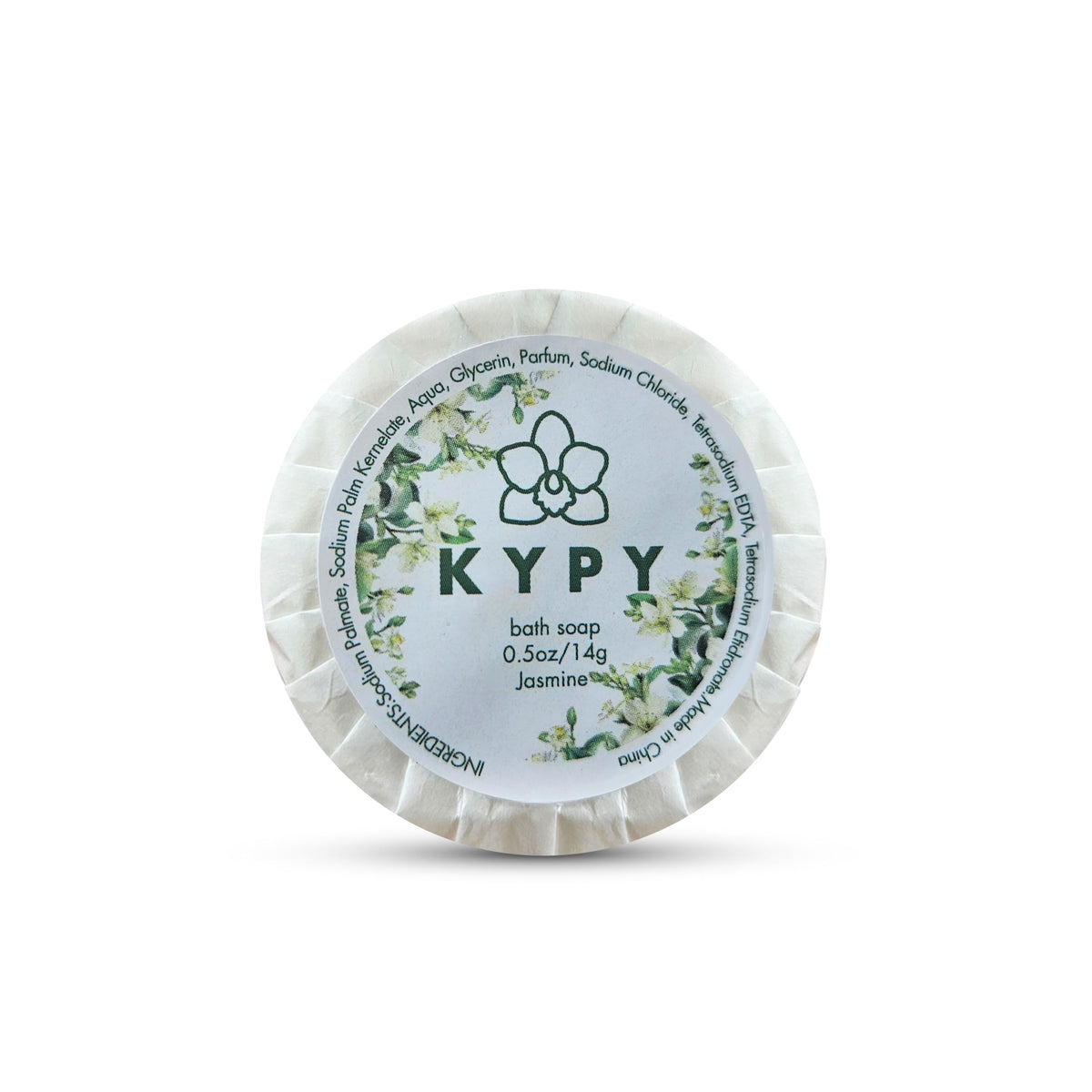KYPY Jasmine Guest Soap with floral scent elevates hotel bathrooms.