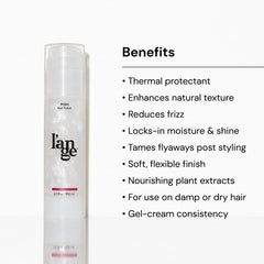 L'ANGE HAIR Posh Hair Polish being applied for frizz control and smooth finish.