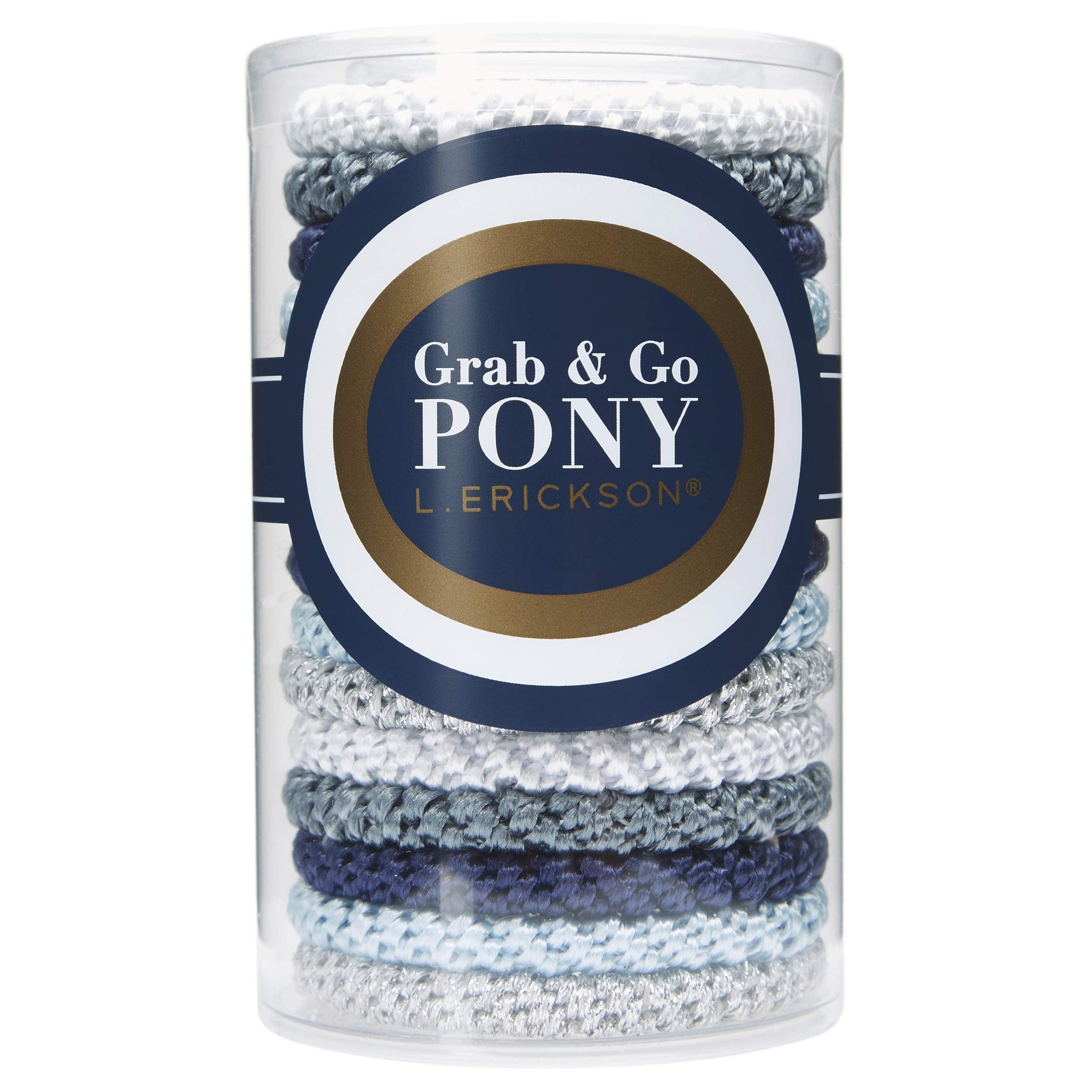 L. Erickson ponytail ties showcase a durable elastic core for strong, stay-put hold.