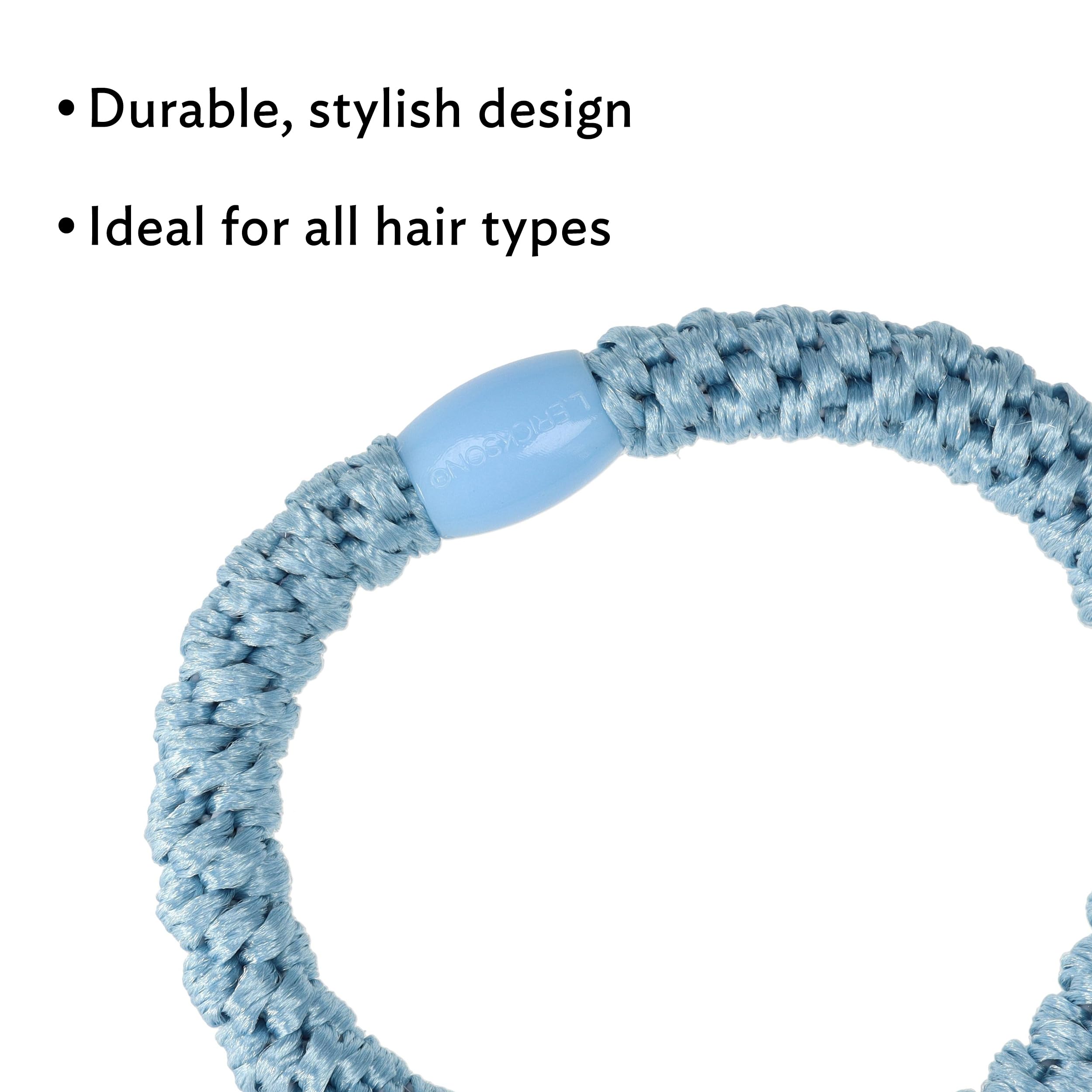 L. Erickson hair ties with bead detail for a polished look
