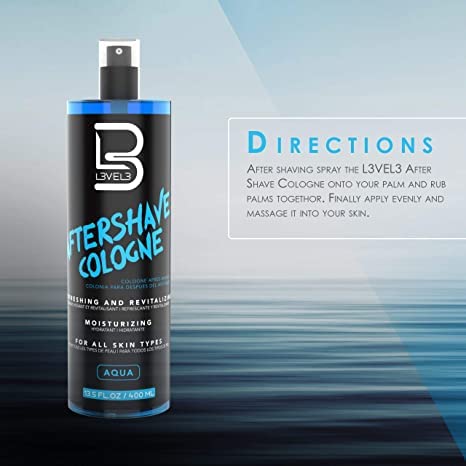 L3 Level 3 aftershave with styling powder included for texture.