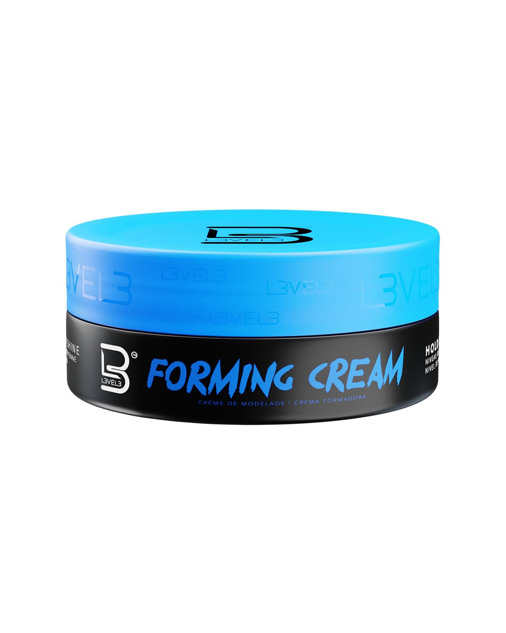 L3 Level 3 Forming Cream hair finish shows natural look with subtle shine.