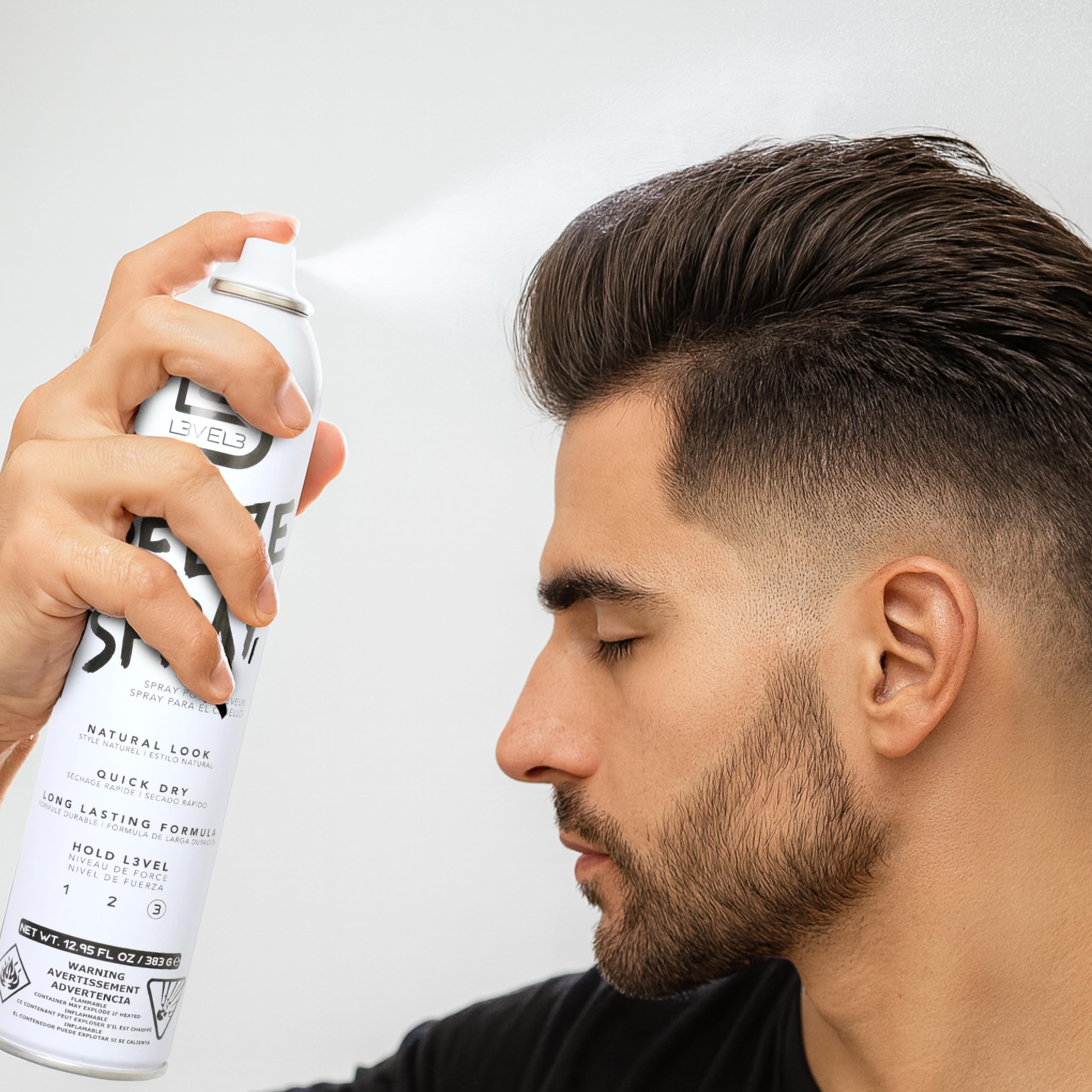 L3 Level 3 Hair Spray daily-use bottle for versatile styling