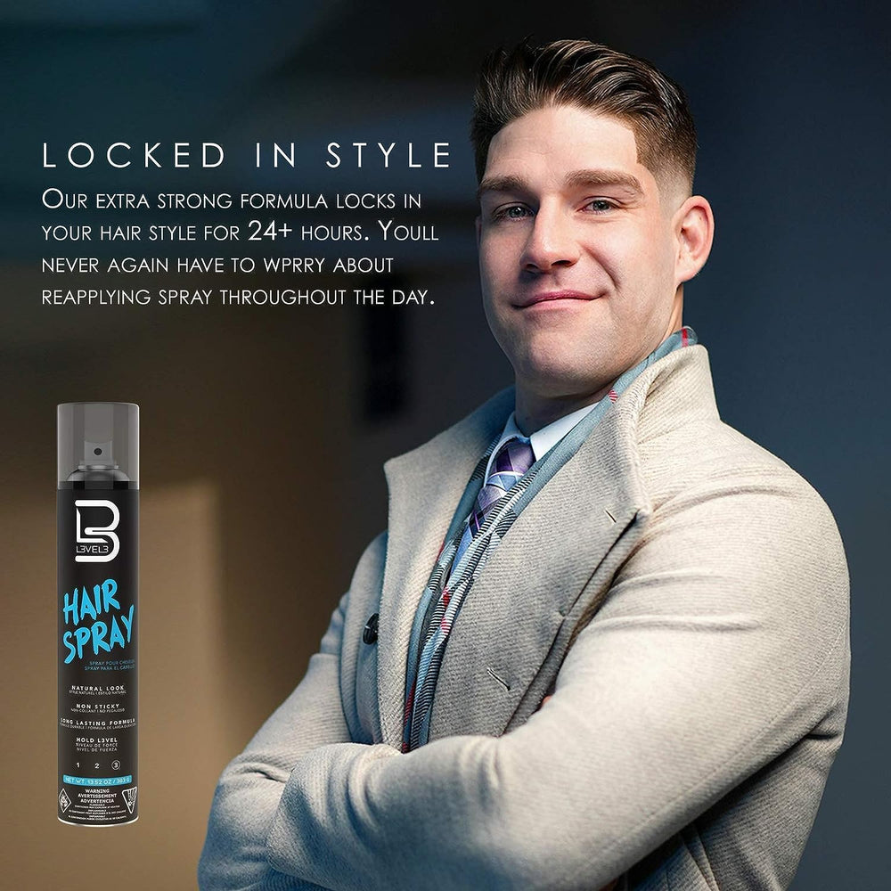 L3 Level 3 Hair Spray texture lift adds body and definition.
