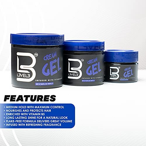 L3 Level 3 Cream Gel applied to hair to demonstrate medium hold