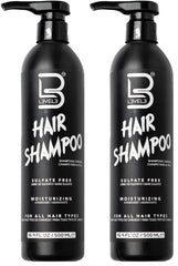 L3 Level3 sulfate-free shampoo bottle pack shows gentle cleansing and color-safe care