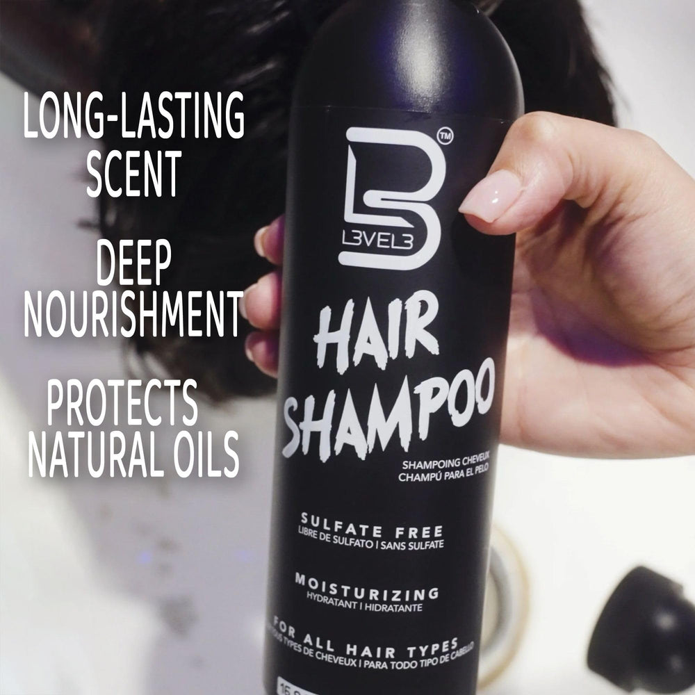 L3 Level3 sulfate-free shampoo color-safe formula helps preserve vibrancy