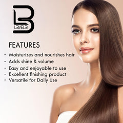 L3 Level3 sulfate-free shampoo pour demonstrates controlled dispensing for easy use