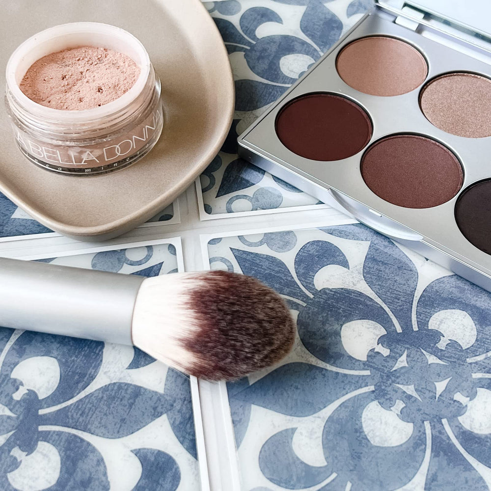 La Bella Donna shade range panels display diverse tones