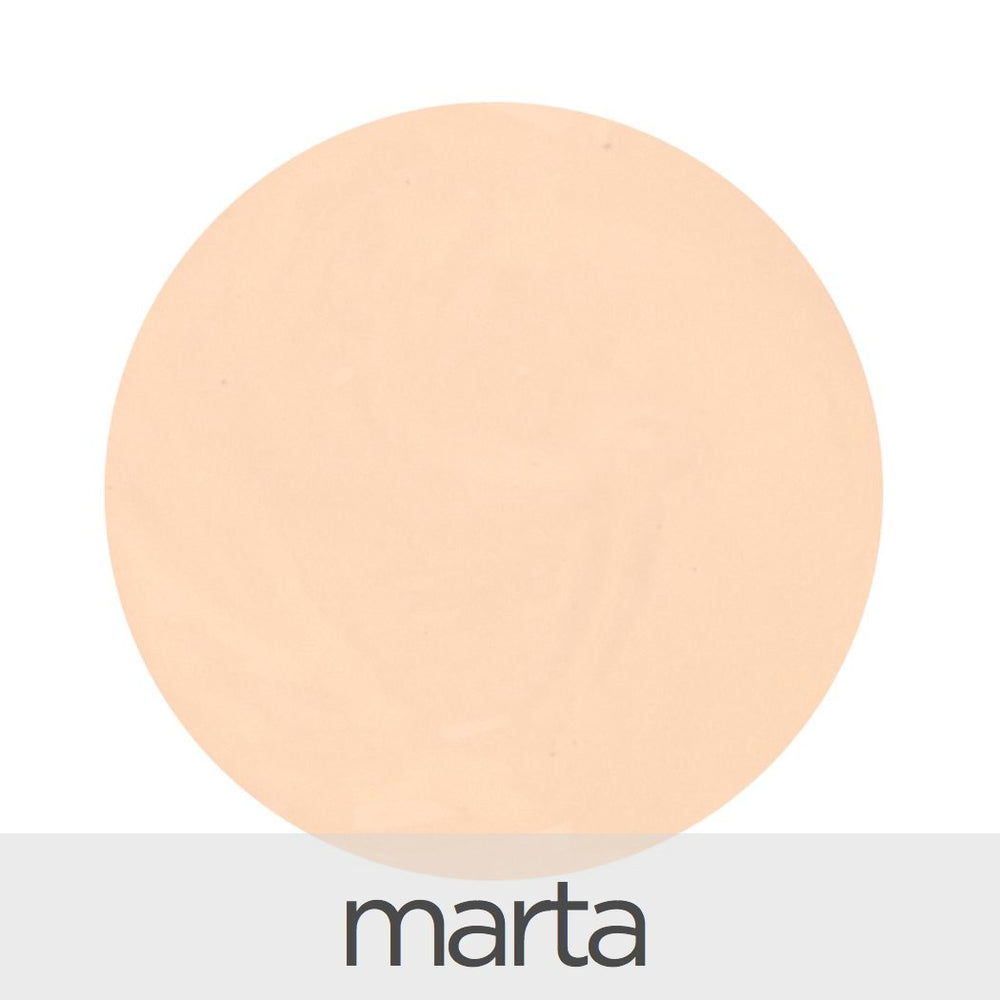 La Bella Donna Marta SPF 15 foundation bottle highlights light, breathable coverage.