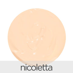 La Bella Donna Nicoletta foundation swatches show true shades for seamless matching.