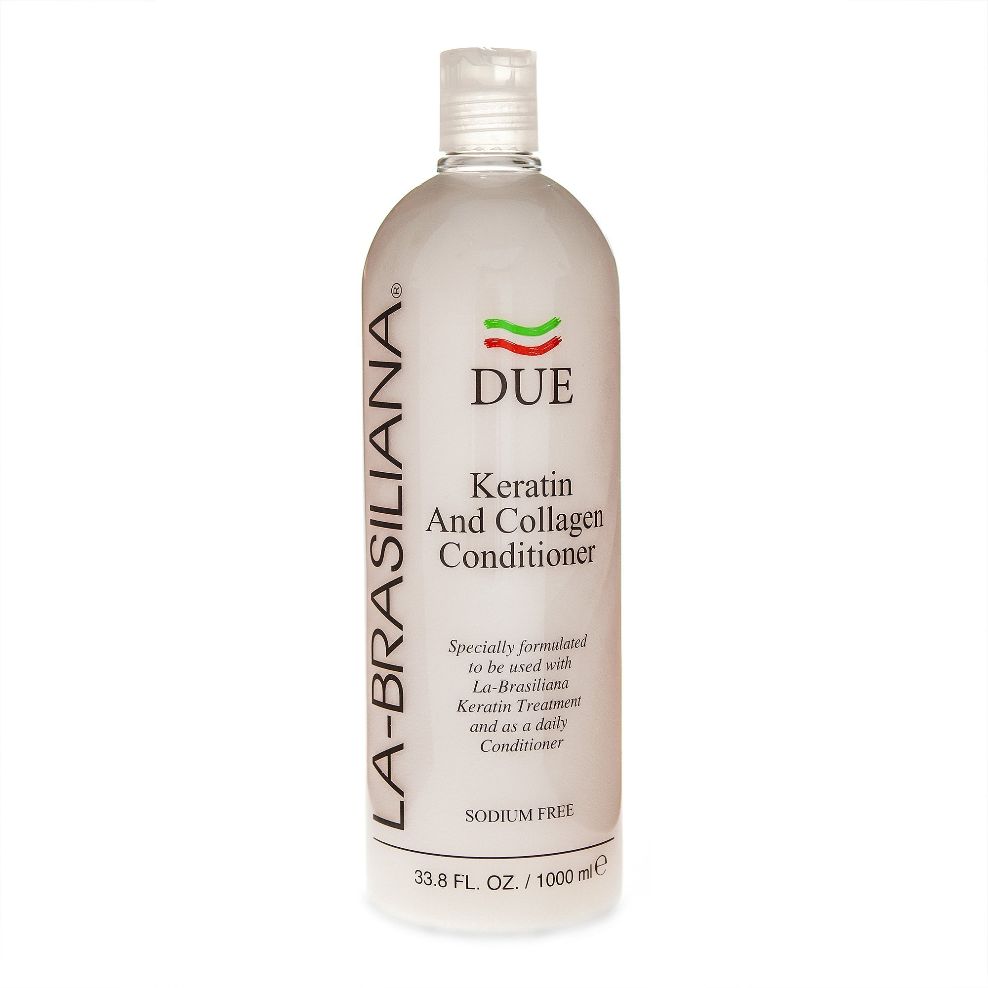 La-Brasiliana Due conditioner bottle for keratin-treated hair, smoothness