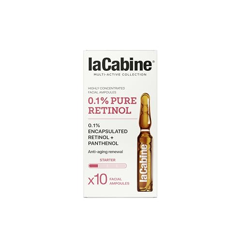 La Cabine Pure Retinol ampoules packaging closeup shows premium design and clarity.