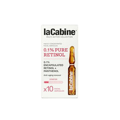 La Cabine Pure Retinol ampoules packaging closeup shows premium design and clarity.