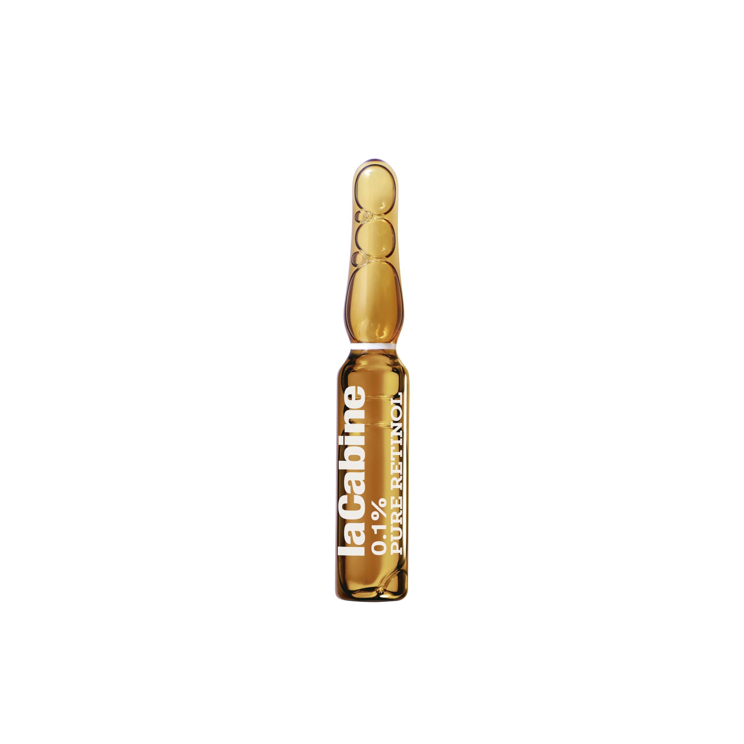 La Cabine Pure Retinol ampoules skin glow shot suggests improved texture and brightness.