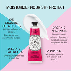 La Chatelaine hand cream travel tin open to reveal creamy texture