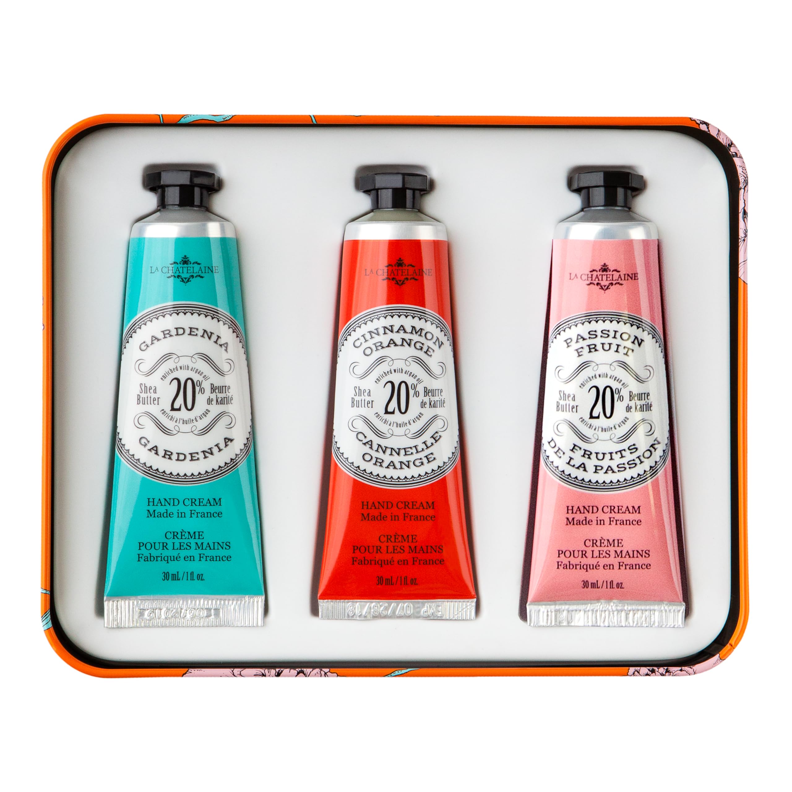 La Chatelaine Gardenia fragrance hand cream for daily care.