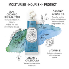 La Chatelaine shea butter close-up highlighting a rich, fair-trade formula.