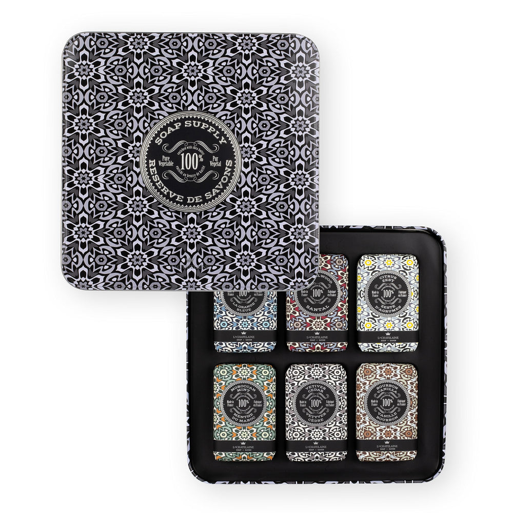 La Chatelaine triple-milled soap bars offering a rich lather for daily cleansing.
