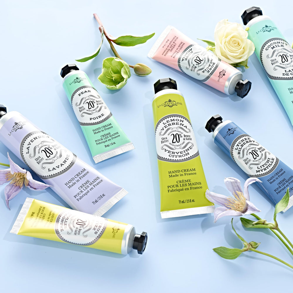 La Chatelaine Vitamin E enriched hand cream nourishes and smooths.