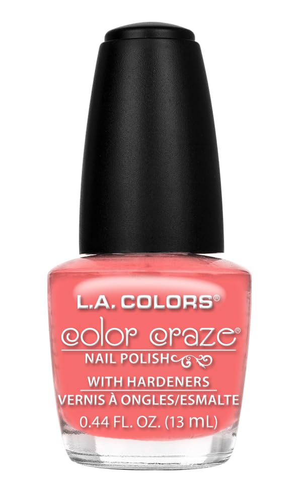 L.A. COLORS Color Craze Frill brush showing quick, smooth application for vibrant nails.