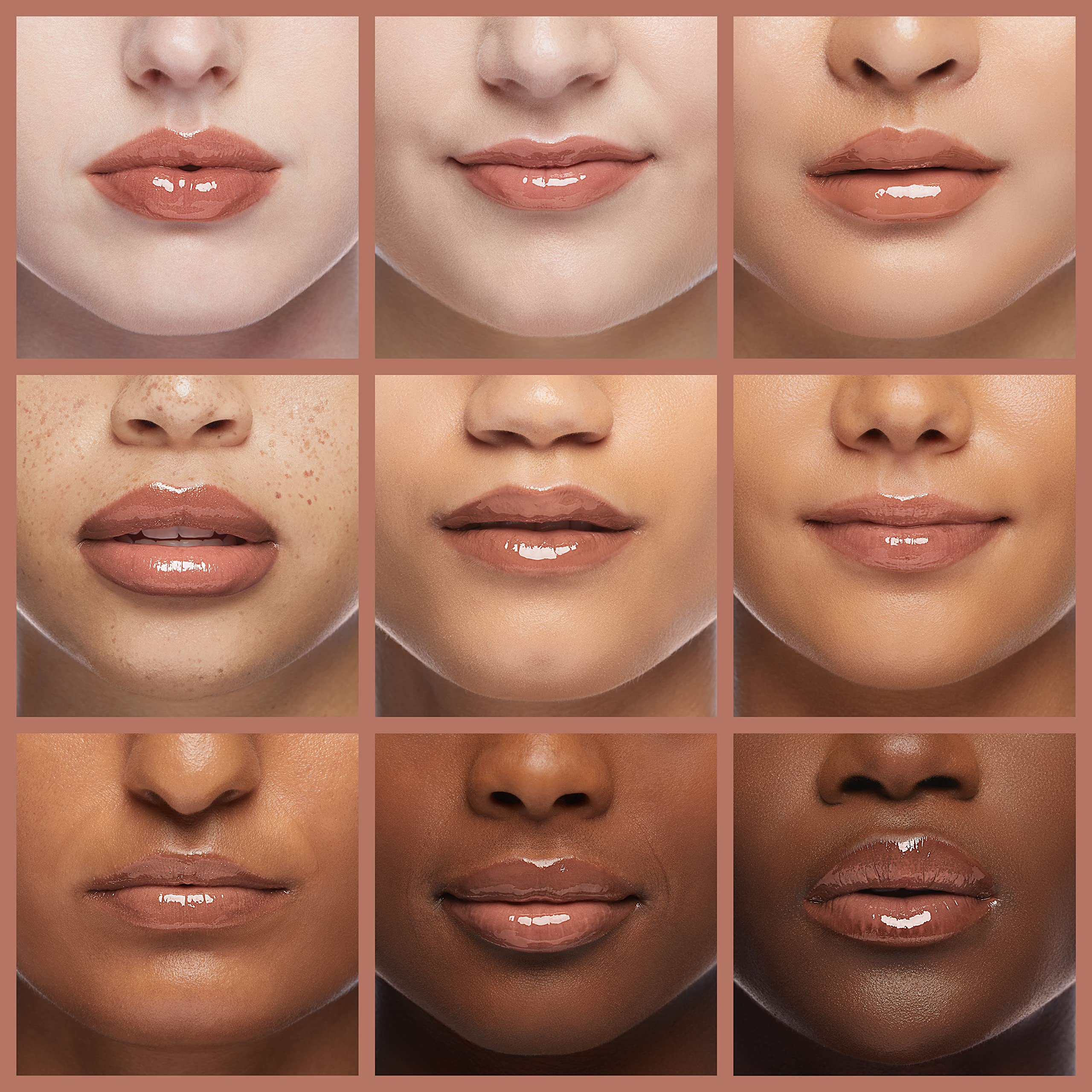 LA COLORS High Shine Lipgloss Dollface swatches show smooth application and moisture.