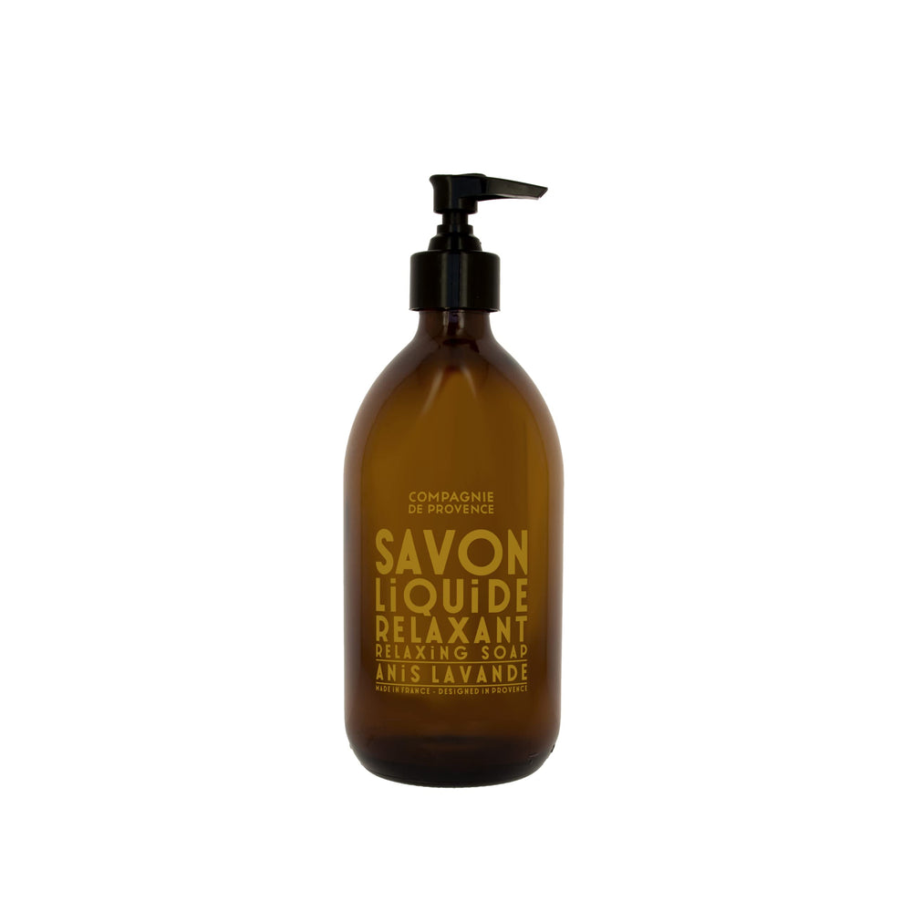 La Compagnie de Provence Apothicare liquid soap in a pump bottle for gentle cleansing.