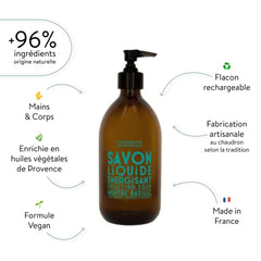 Luxurious gel soap lather from La Compagnie de Provence Apothicare Mint Basil