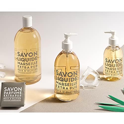 La Compagnie de Provence bathroom setup featuring refill bottle for easy refills