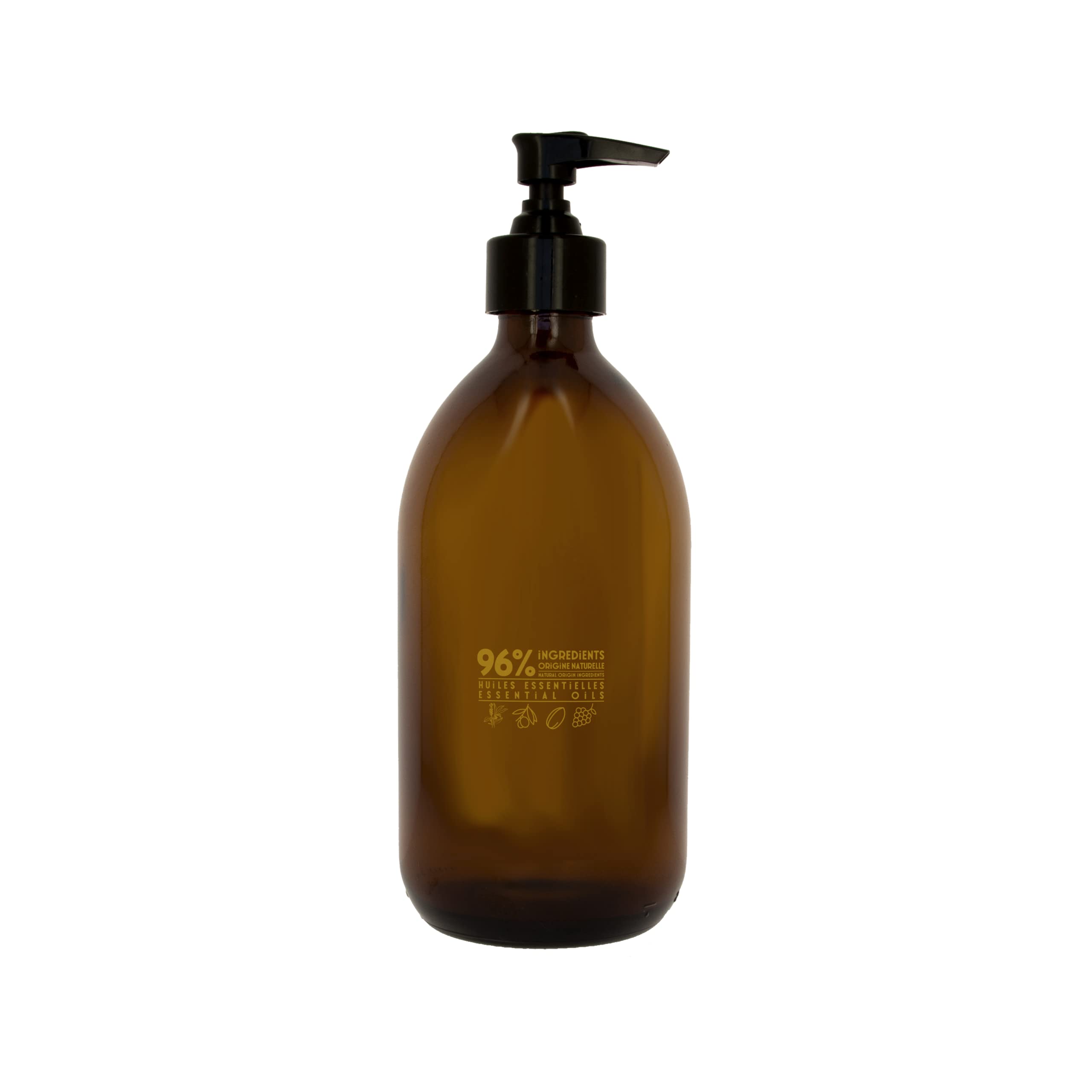 La Compagnie de Provence glass bottle adds an elegant touch to kitchen or bath.