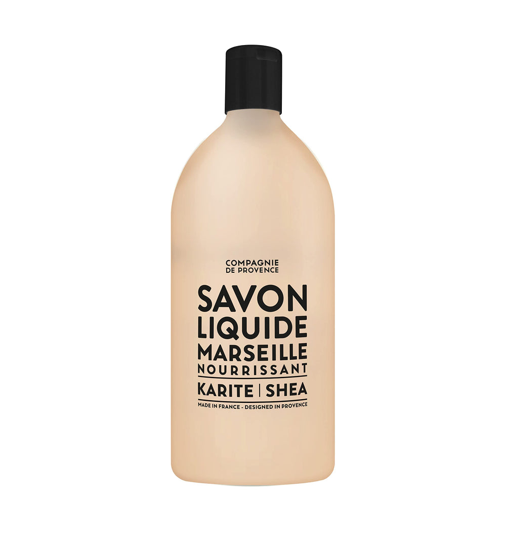 La Compagnie de Provence Shea Butter liquid soap refill bottle for nourishing cleansing.