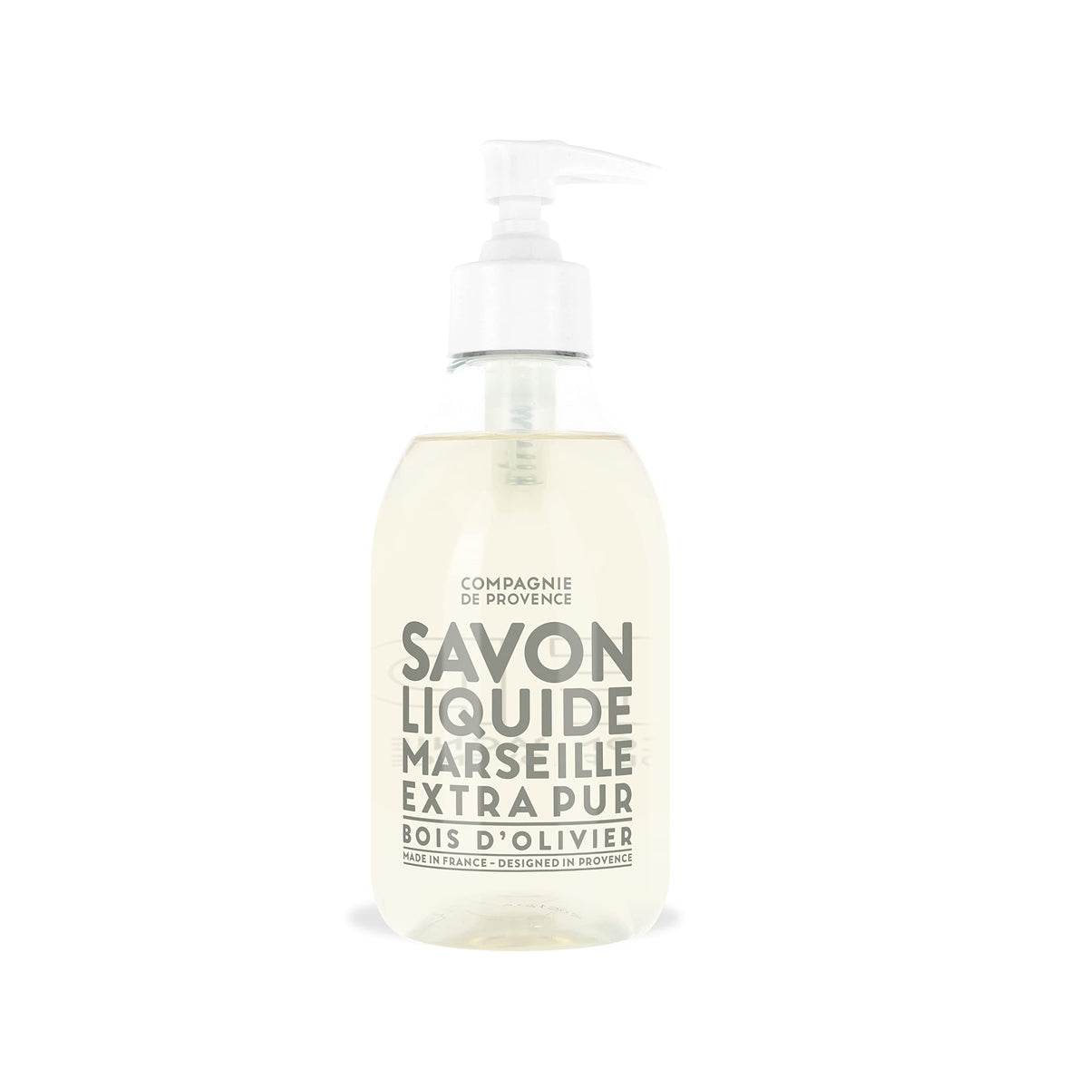 La Compagnie de Provence Olive Wood liquid soap bottle for daily cleansing.