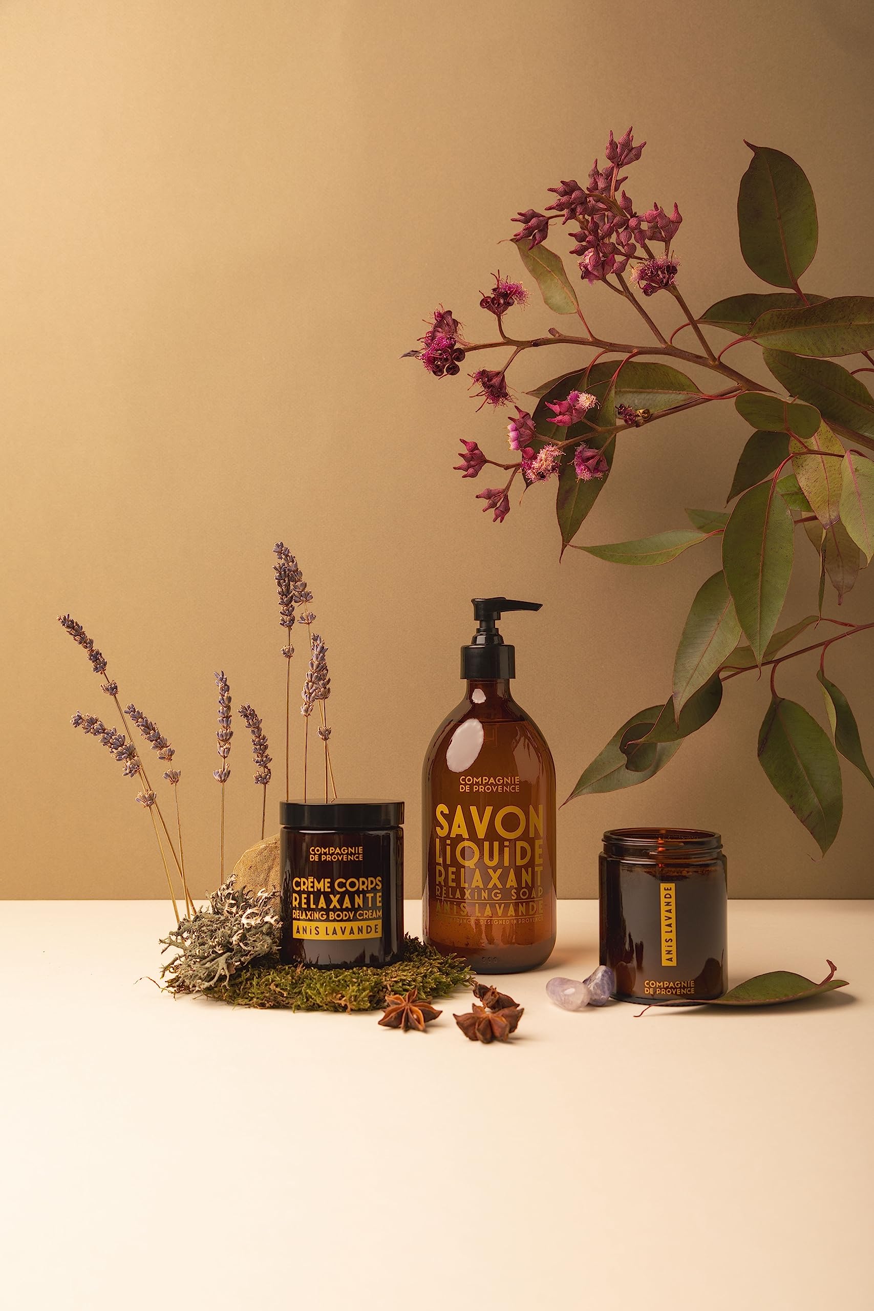 Recyclable pump bottle from La Compagnie de Provence supports easy refills.