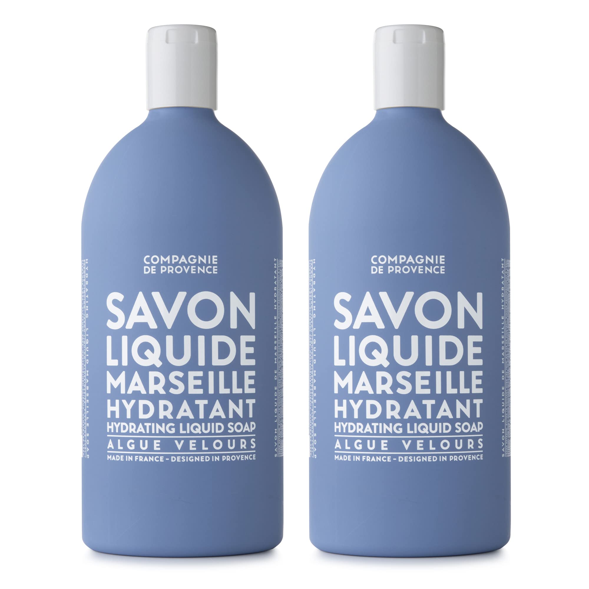 La Compagnie de Provence refill bottle for Velvet Seaweed soap, easy refills and waste reduction.