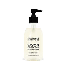 La Compagnie de Provence sensitive skin liquid soap in pump bottle for gentle cleansing.