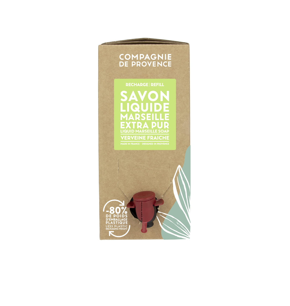 Eco-friendly refill packaging highlights sustainable, reusable design.
