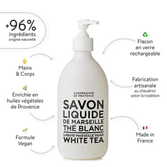 La Compagnie de Provence White Tea fragrance highlights a refreshing citrus scent.