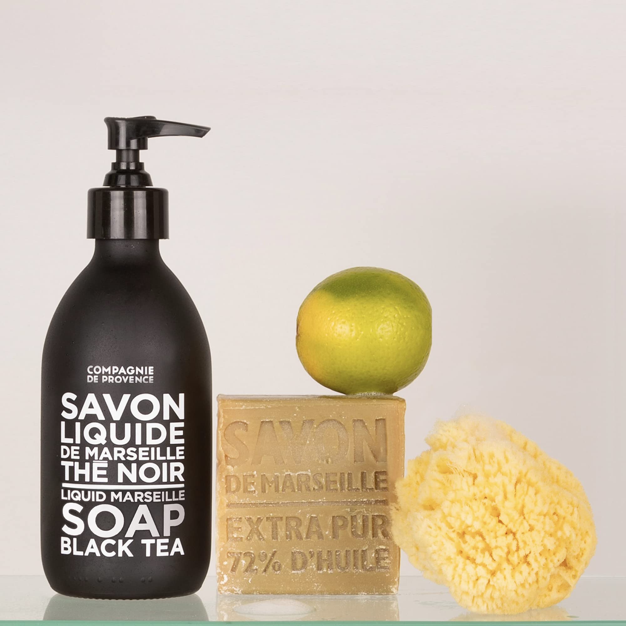La Compagnie de Provence refillable packaging emphasized for sustainability.