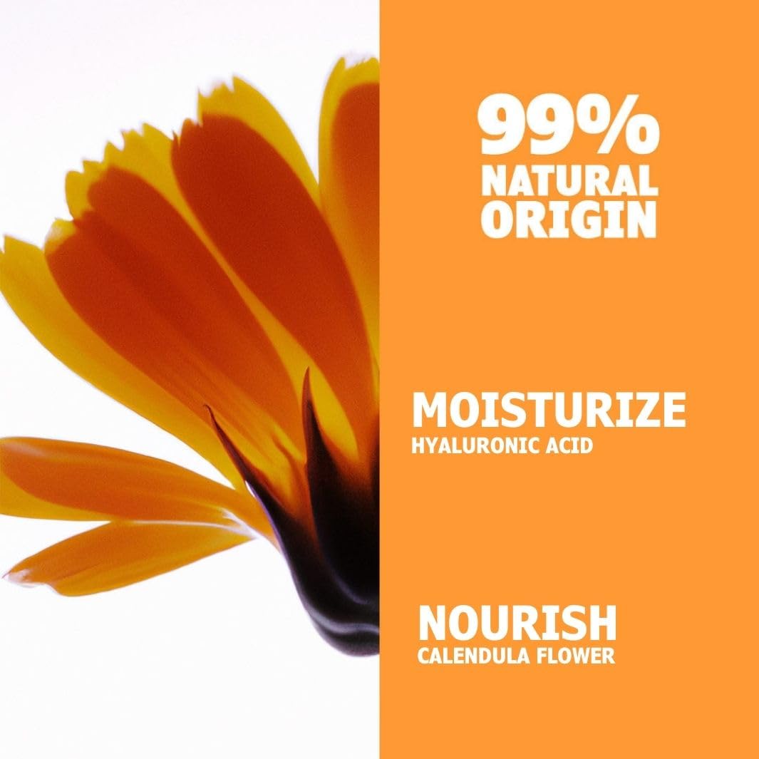 LA CRIQUE hyaluronic acid and calendula ingredient visual highlighting skin-friendly care.