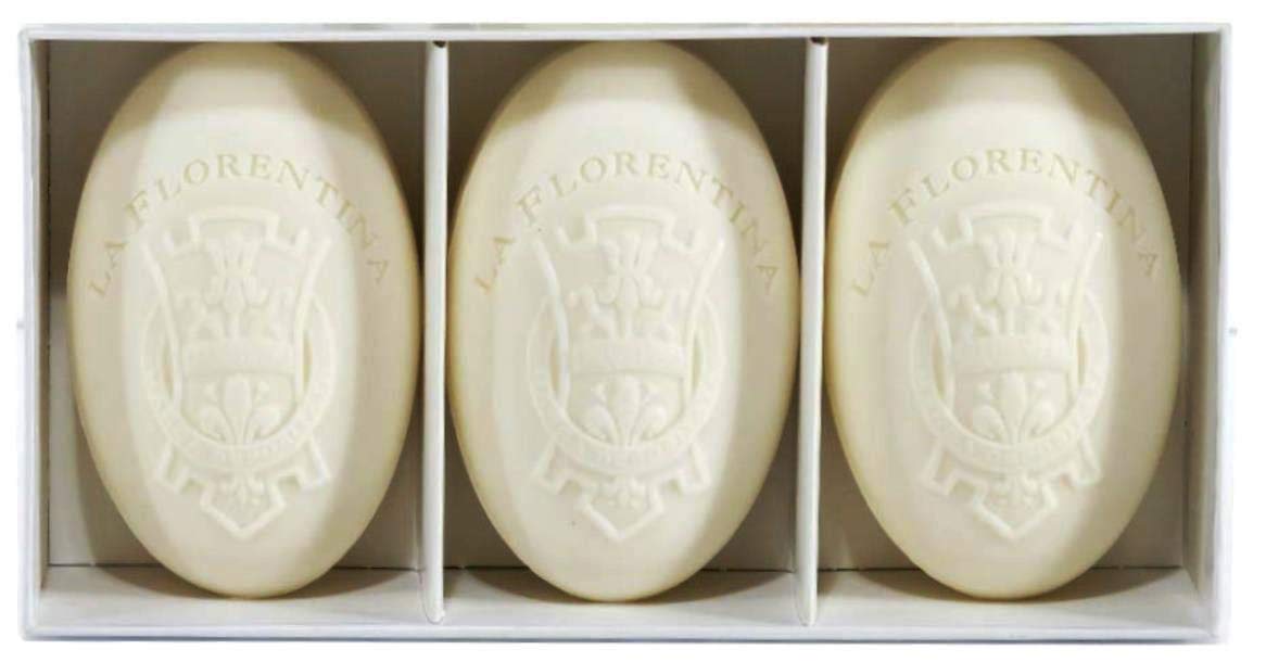 La Florentina Agrumi di Boboli bar soap close-up, vibrant citrus notes.